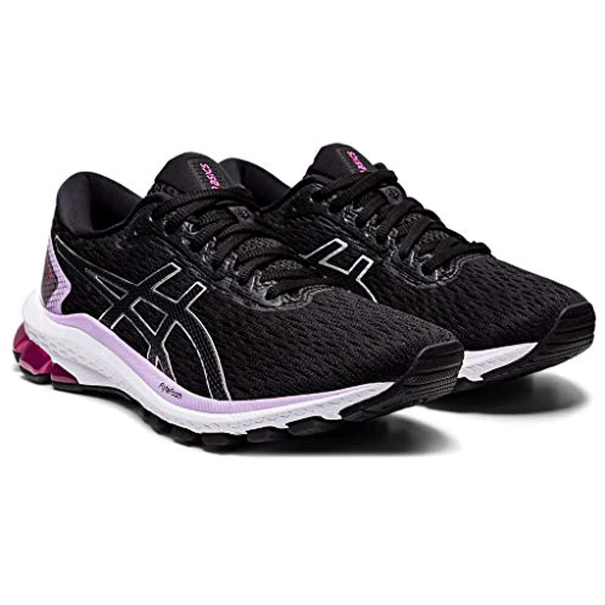 ASICS Women's GT-1000 9 Running Shoes, 6.5M, Black/Pure Silver