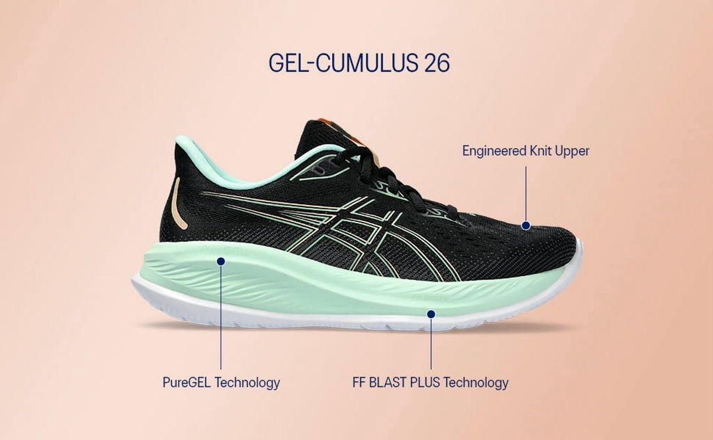 ASICS Women's Gel-Cumulus 26 Running Shoes, Soothing Sea/Blue Expanse, US 11 Medium