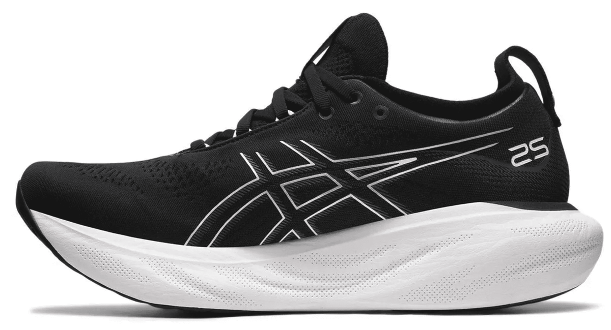 ASICS Women's Gel-Nimbus 25 Running Shoes, Size 10 US ( WIDE ), Black/Pure Silver