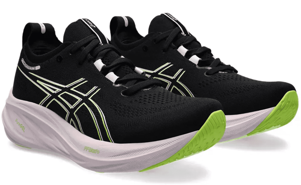 ASICS Women's Gel-Nimbus 26 Running Shoes, Size 11.5 US ( Standard ) , Black/NEON Lime