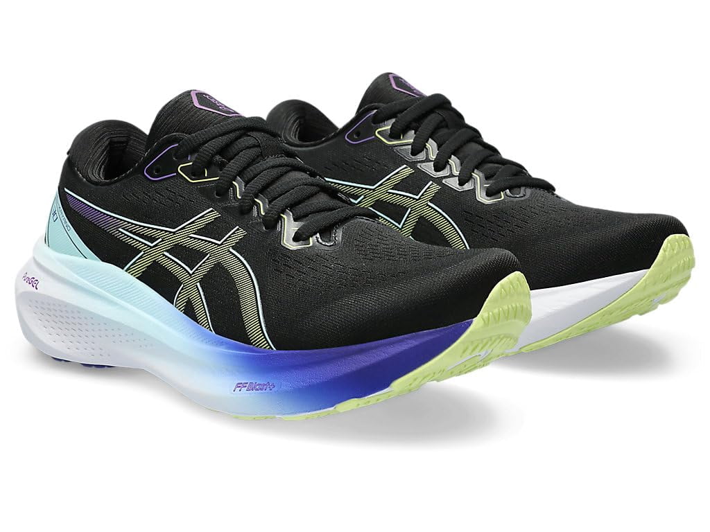 ASICS Women's Gel-Kayano 30 Running Shoes, Size 5.5 US ( WIDE ), Black/Glow Yellow