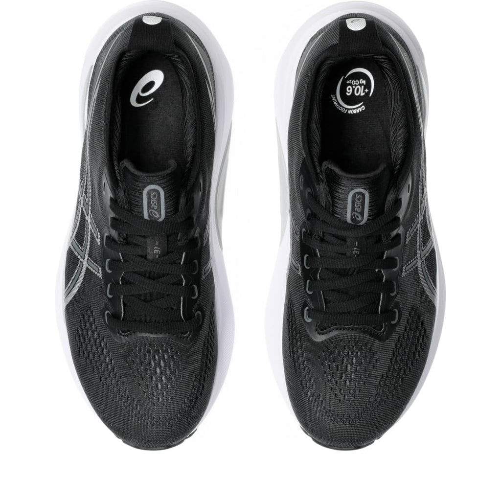 ASICS Women's Gel-Kayano 31 Running Shoes, Black/Pure Silver, US 10.5 Medium