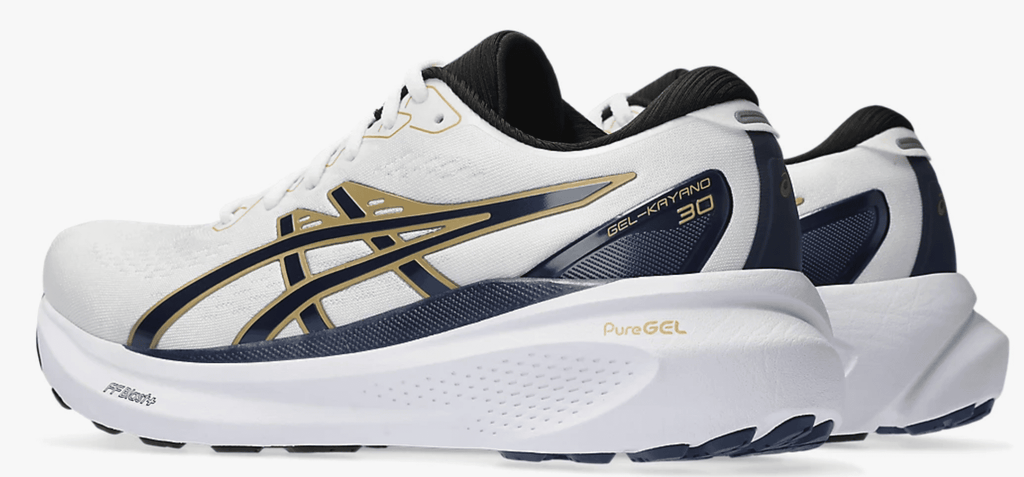 ASICS Men's Gel-Kayano 30 Anniversary Training Shoes, Size US 9 ( Medium ) , White/ Deep Ocean