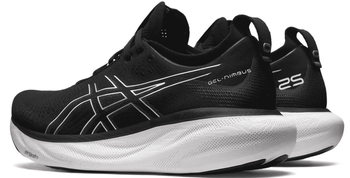 ASICS Women's Gel-Nimbus 25 Running Shoes, Size 10 US ( WIDE ), Black/Pure Silver
