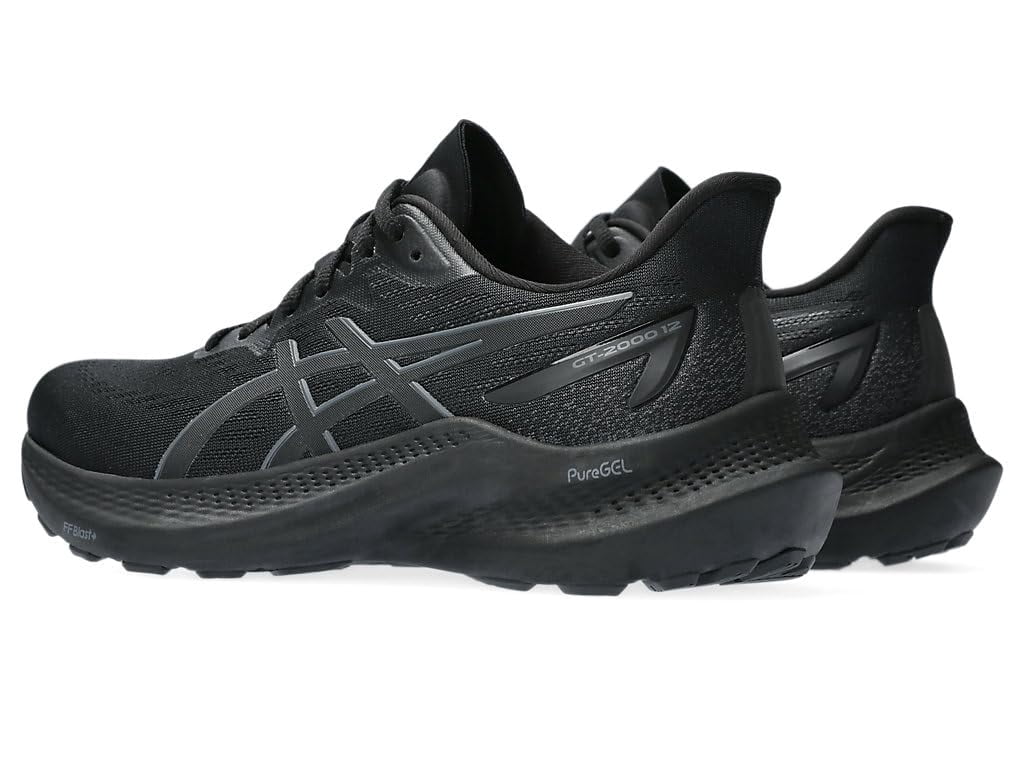 ASICS Womens GT-2000 12 Trail Running Shoes , Size 6 US ( Standard ),Black/Black - overpronation
