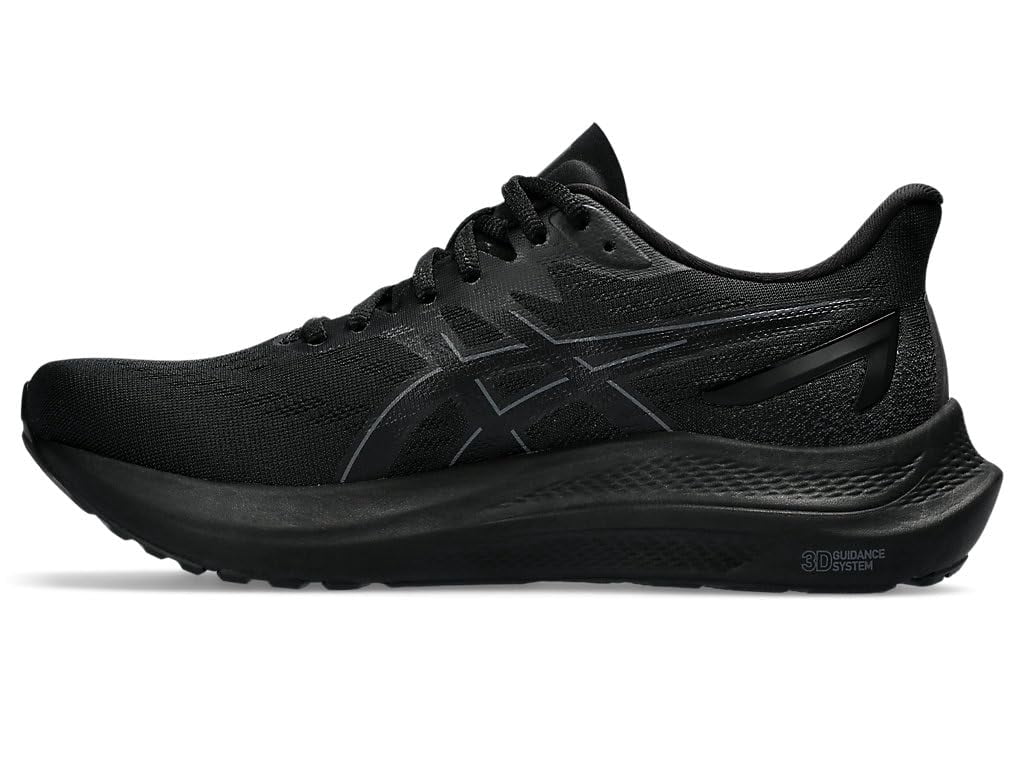 ASICS Womens GT-2000 12 Trail Running Shoes , Size 6 US ( Standard ),Black/Black - overpronation