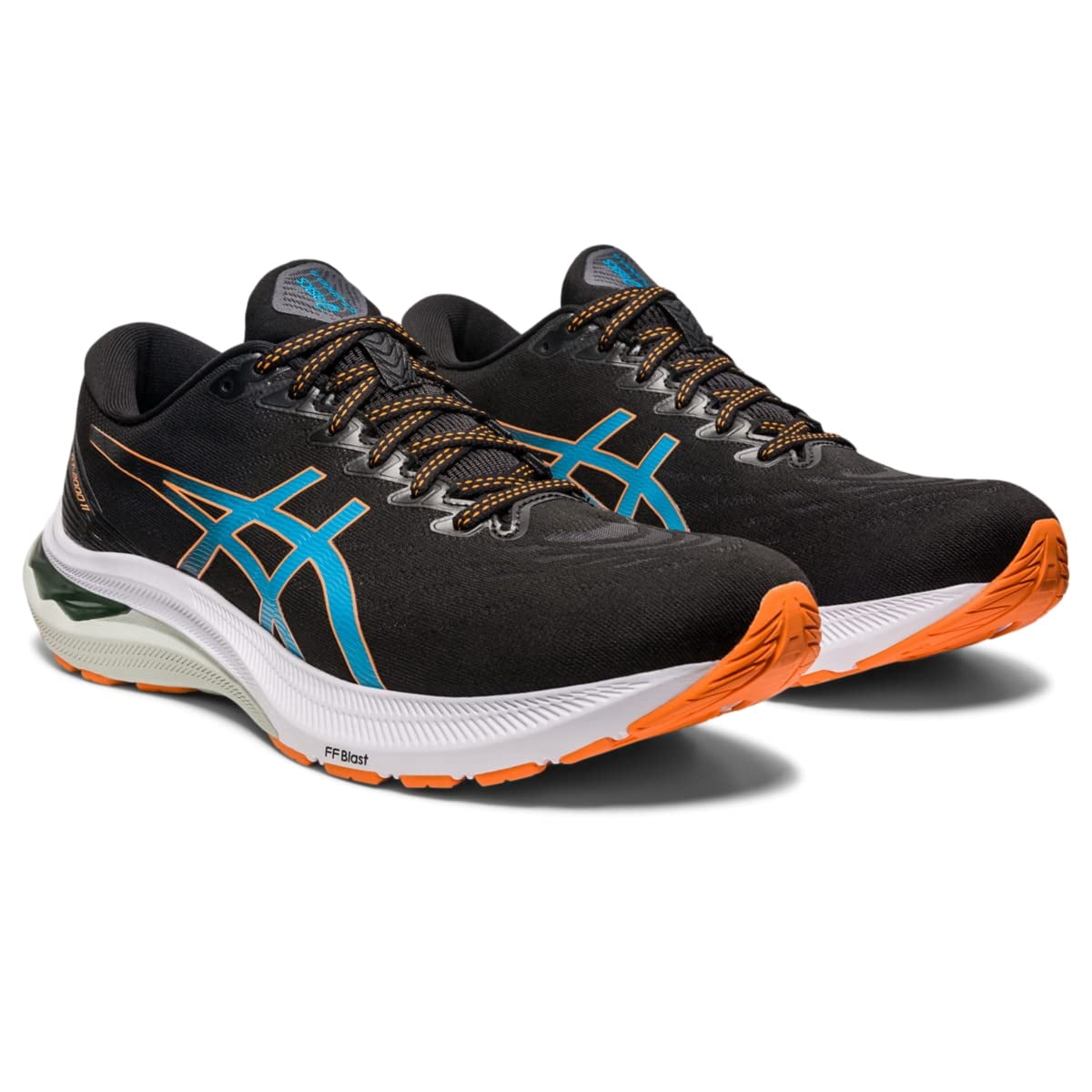 ASICS Men's GT-2000 11 Trail Running Shoes, 10 US ( EXTRA WIDE ), Black/Sun Peach