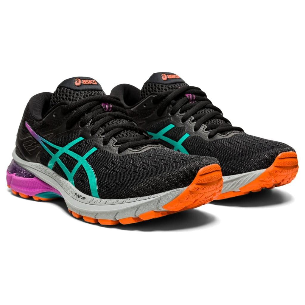 ASICS Women's GT-2000 9 "Trail Edition" Running & Walking Shoes , Size 5 US ( Standard ), Black/Baltic Jewel - overpronation