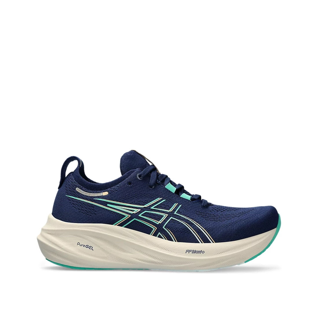 ASICS Women's Gel-Nimbus 26 Running Shoe, Blue Expanse/Aurora Green, US 11 Medium