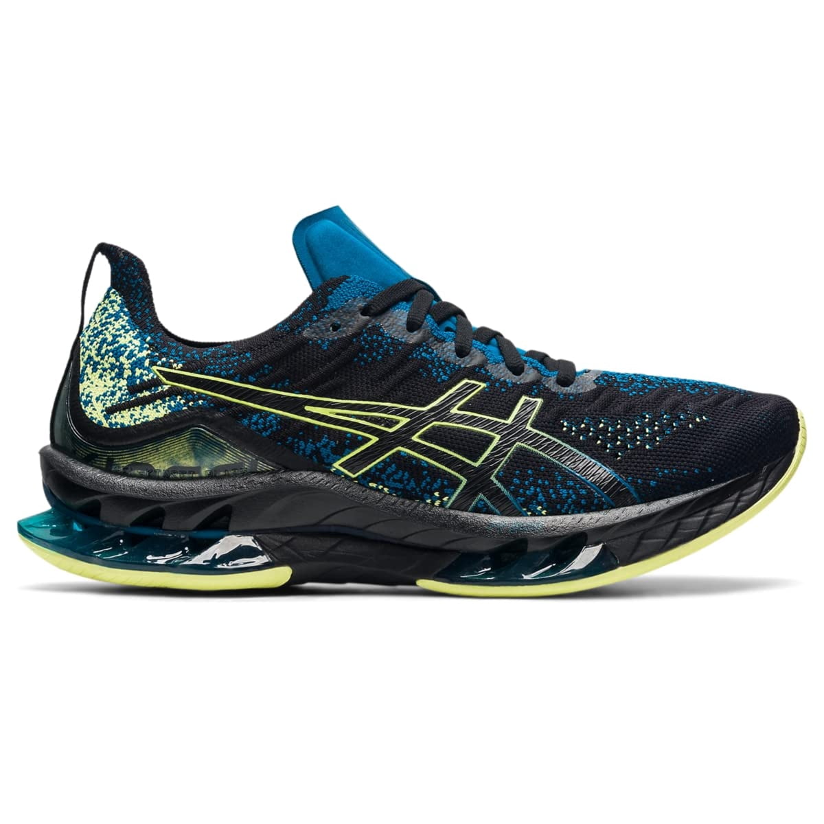 ASICS Gel-Kinsei BlastR) Distance Running shoes, Size 13 US ( Medium ), Black/Glow Yellow