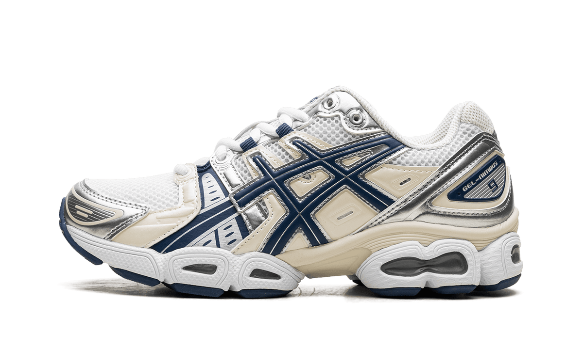 ASICS WOMENS Gel-Nimbus 9 Womens "White Light Indigo" 1202A278 108 1202A278 108 from Stadium Goods