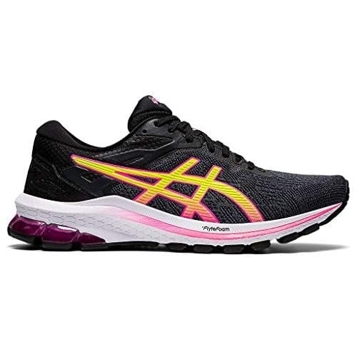 ASICS Women's GT-1000 10 Running Shoes Black/Hot Pink - 1012A878-005 Medium BLACK/HOT PINK