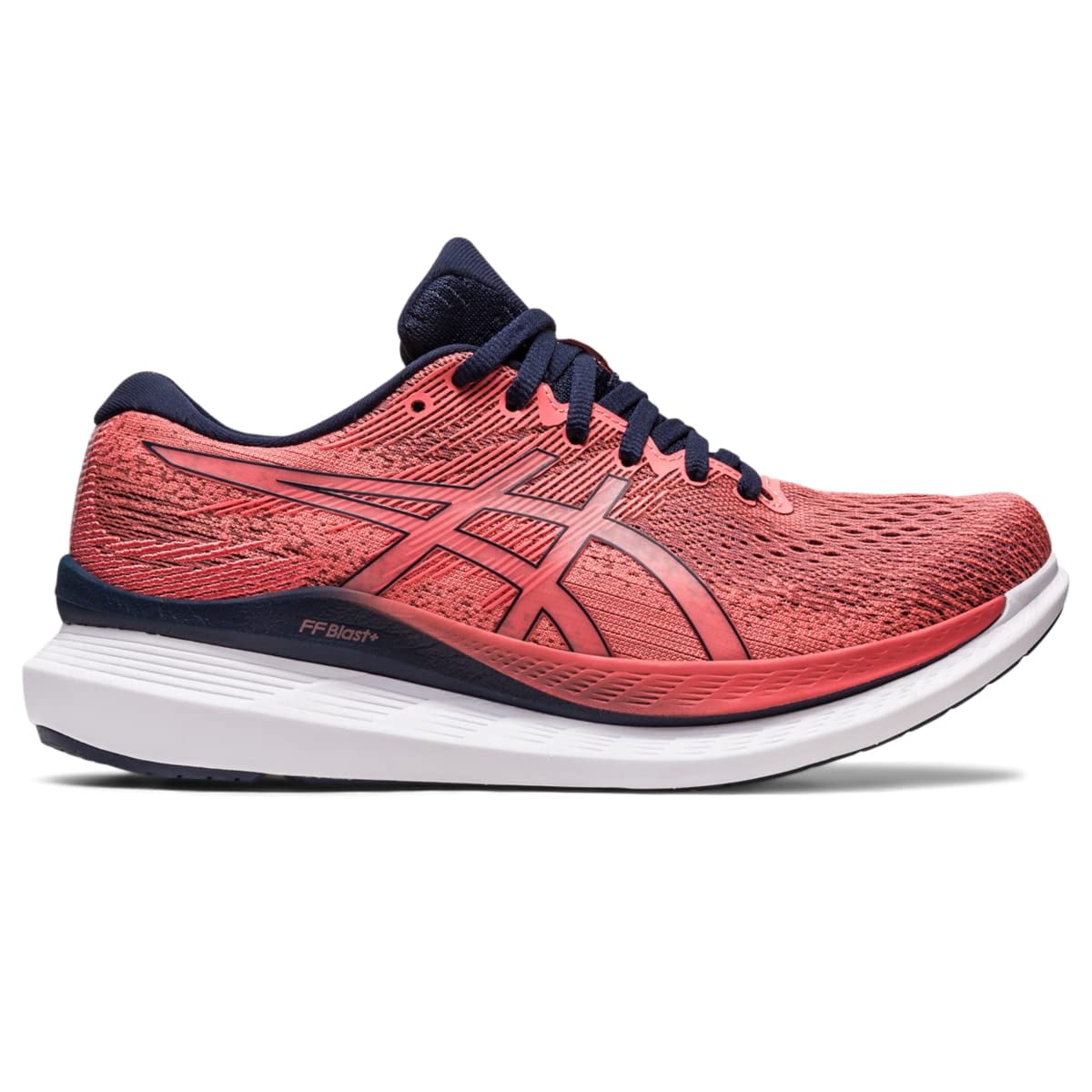 ASICS Women's GlideRide 3 Running Shoes, Papaya/Midnight, US 6.5 B