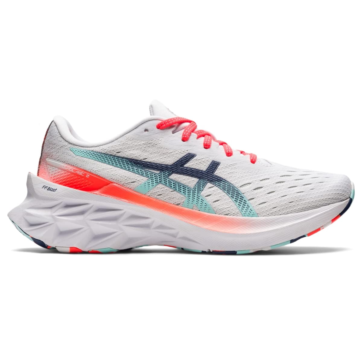 ASICS Women's NOVABLAST 2 Running Shoes, Size 7 US ( Standard ), White / White