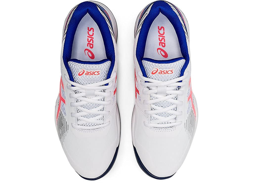 ASICS Women's Gel-Game 8 Tennis Shoes, 7.5 US ( Standard ), White/Blazing Coral