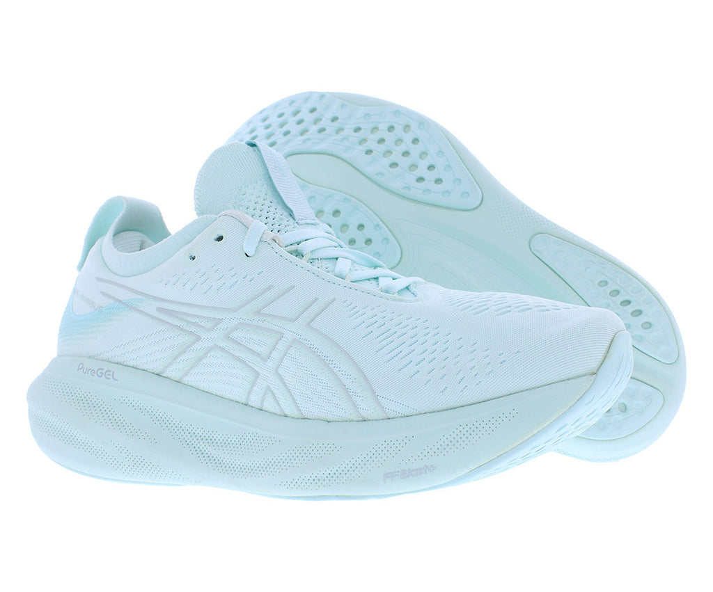 Asics Gel Nimbus 25 Womens Shoes Size 9, Color: Soothing Sea/Pure Silver