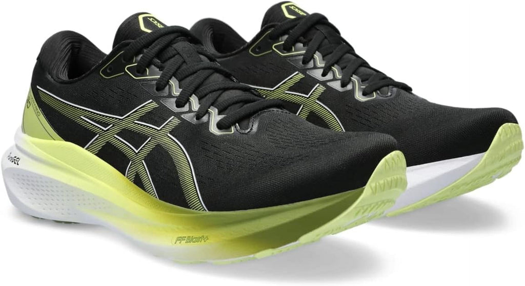 ASICS Men's Gel-Kayano 30 Running Shoes, Black/Glow Yellow, 10