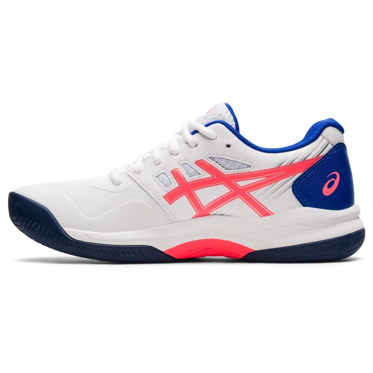 ASICS Women's Gel-Game 8 Tennis Shoes, 7.5 US ( Standard ), White/Blazing Coral