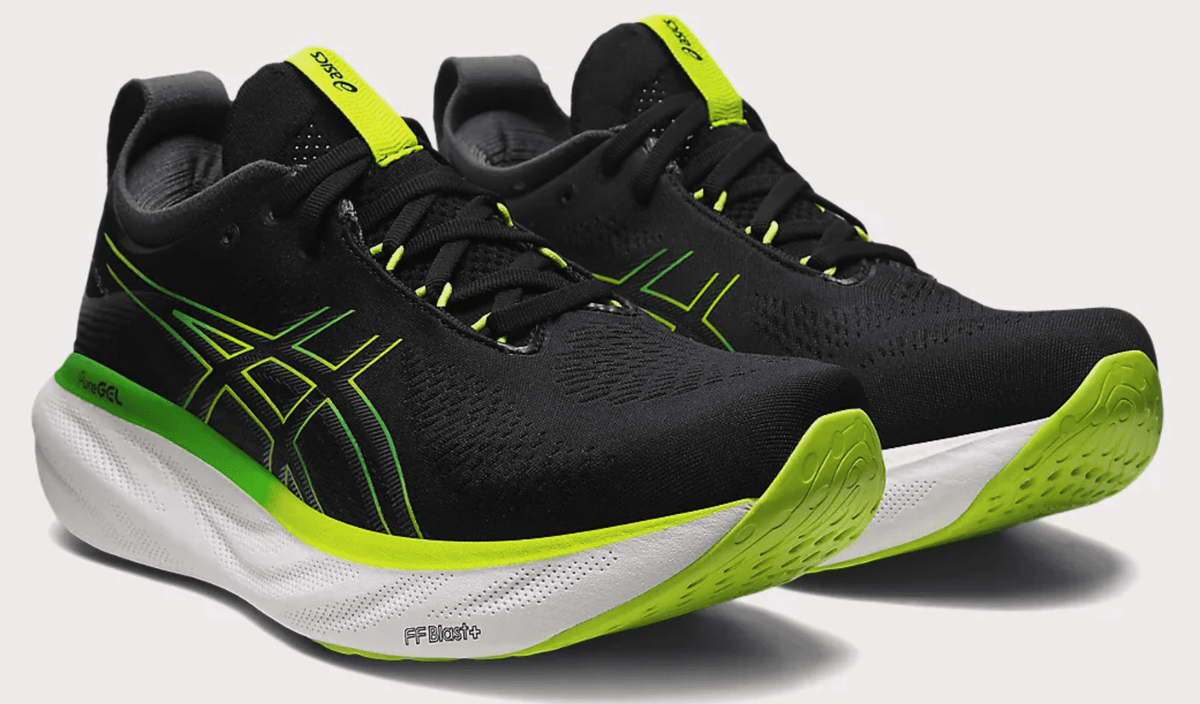 ASICS Men's Gel-Nimbus 25 Running Shoes, Size 8.5 ( Medium ), Black/Lime Zest
