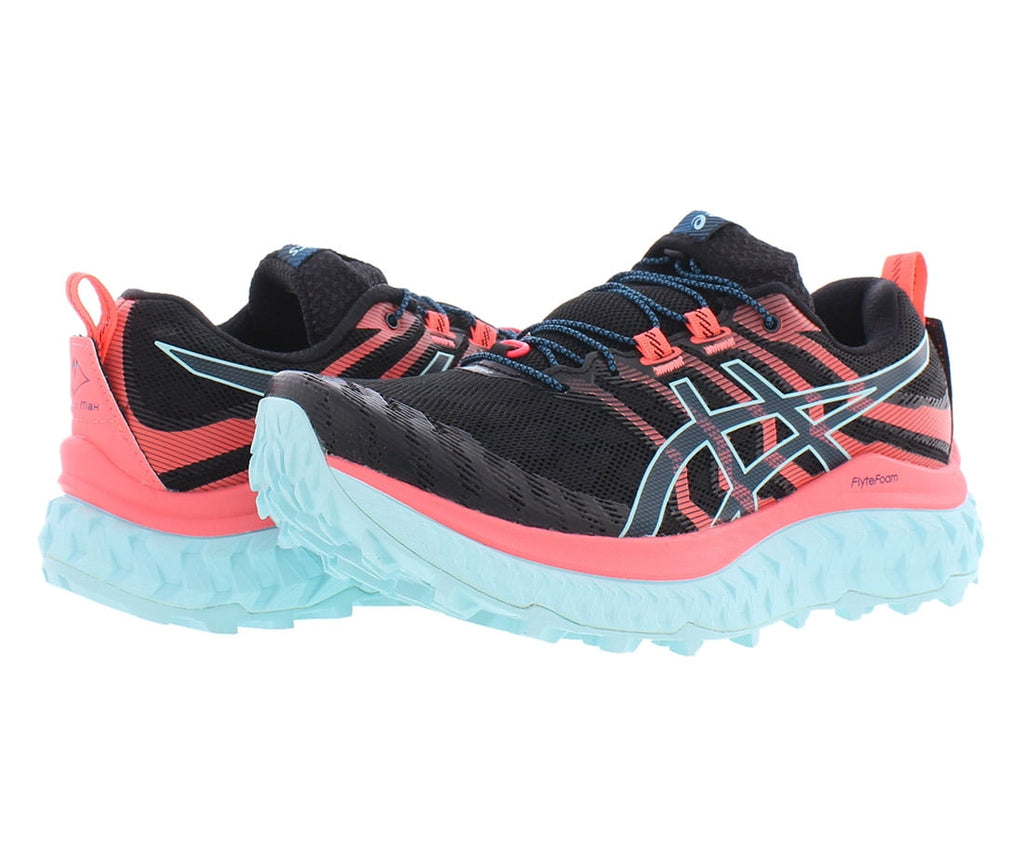Asics Trabuco Max Womens Shoes Size 10, Color: Black/Red/Blue