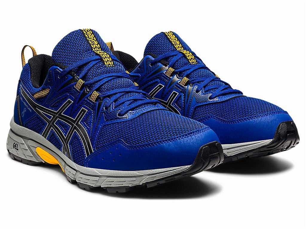 ASICS Men's Gel-Venture 8 Everyday Trail Shoes, Size 9 US ( EXTRA WIDE ), Monaco Blue/Black- Water Resistant